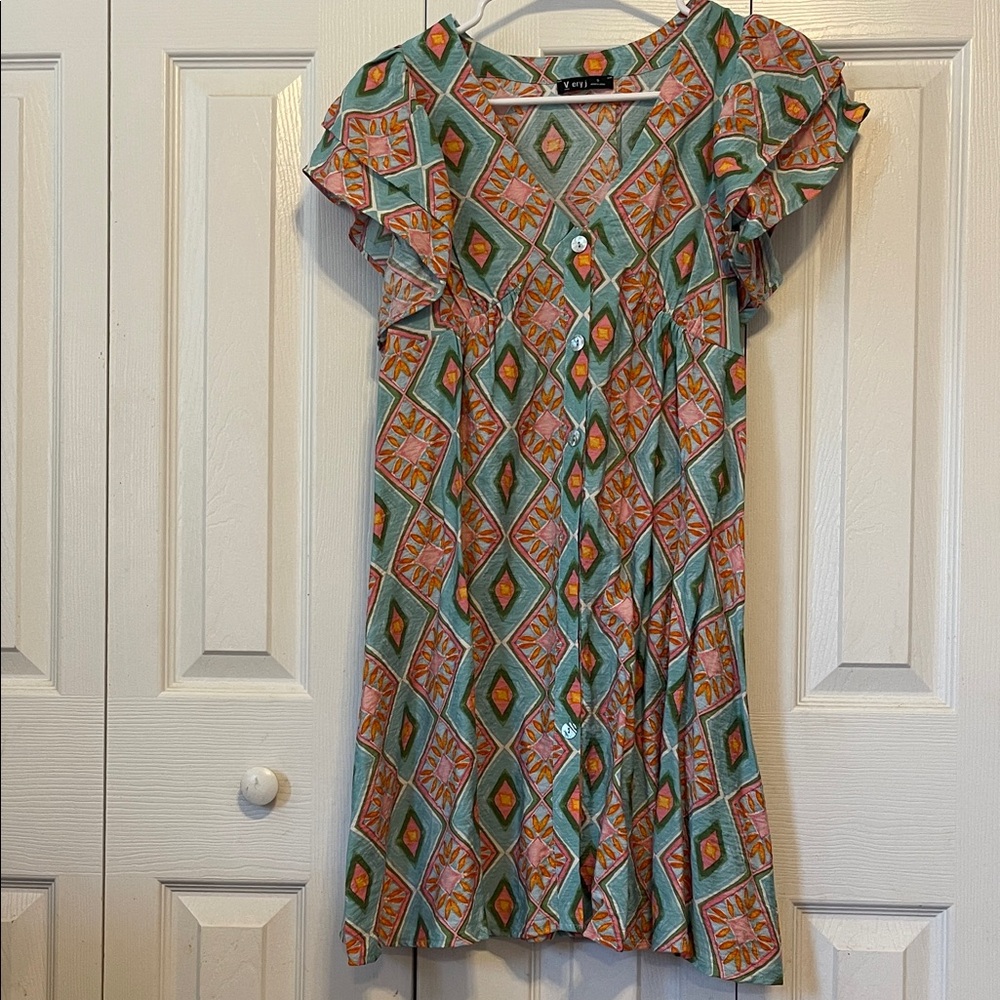 Very J Multicolor Geometric Dress